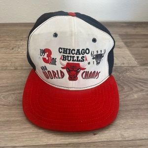 Chicago Bulls World Champions Basketball SnapBack Hat Cap Vintage New Era 1993